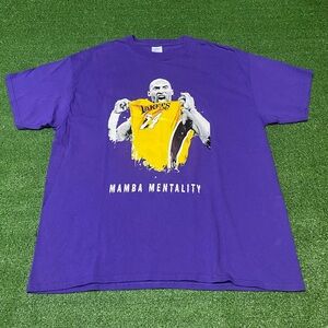Kobe Bryant Mamba Mentality Shirt | Lakers Purple Tribute Tee | XL